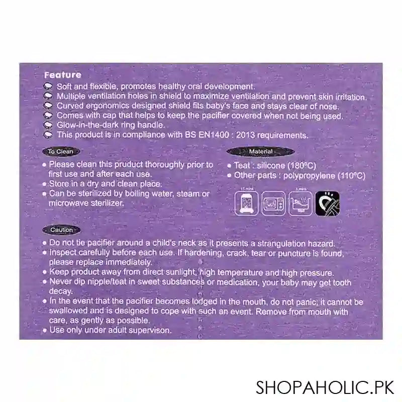 Farlin J' Aime Chu Chu Cherry Natural Pacifier, 6 Months+, BA-10020-M - Image 3