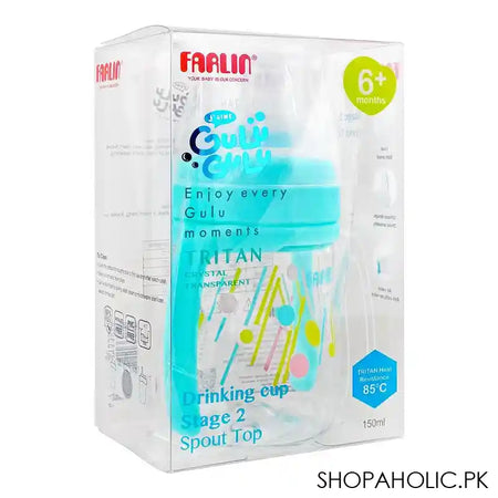Farlin J'Aime Gulu Gulu Tritan Crystal Transparent Spout Top Drinking Cup, 150ml, AG-10027 - Image 4