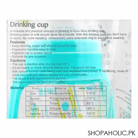 Farlin J'Aime Gulu Gulu Tritan Crystal Transparent Spout Top Drinking Cup, 150ml, AG-10027 - Image 5