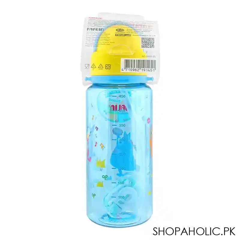 Farlin J'Aime Gulu Gulu Tritan Crystal Transparent Straw Drinking Cup, 450ml, AG-20003-B - Image 2