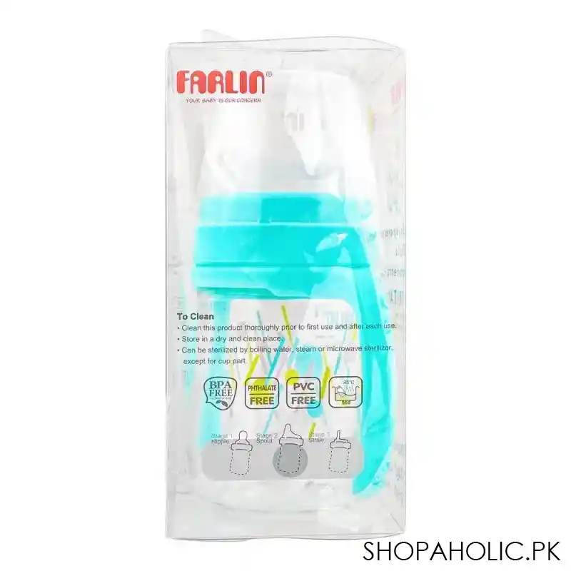 farlin j'aime gulu gulu tritan crystal transparent straw top drinking cup, 150ml, ag 10028 image5