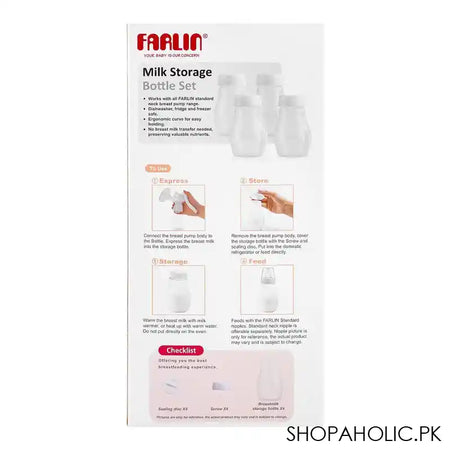 Farlin Milk Storage Bottle Set, 4-Pack, 150ml, BP-868 - Image 4