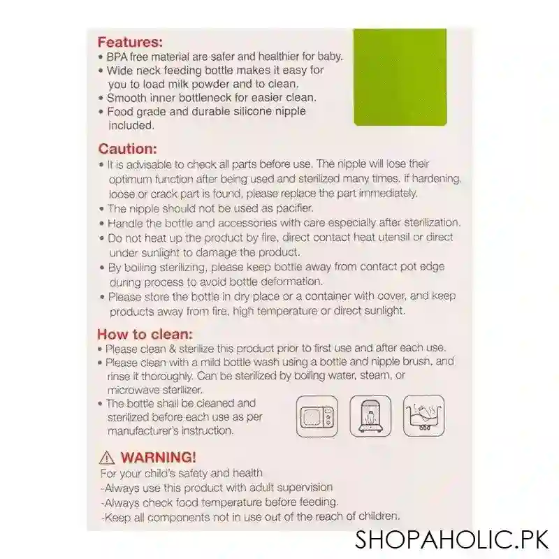 farlin mom fit anti colic pp wide neck feeding bottle, 0m+, 150ml, ab 42012 g image4