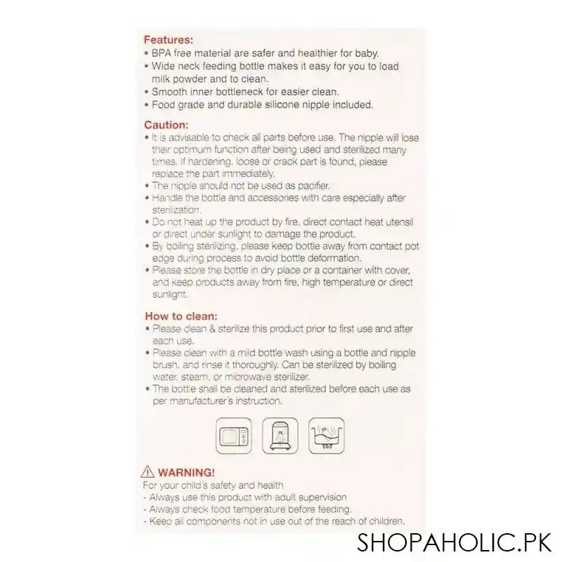 farlin mom fit anti colic pp wide neck feeding bottle, 3m+, 270ml, ab 42011 b image4