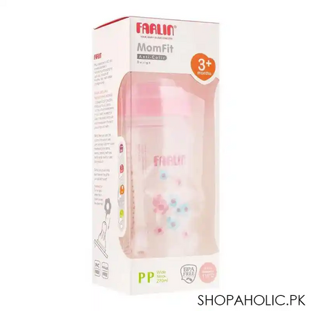 farlin mom fit anti colic pp wide neck feeding bottle, 3m+, 270ml, ab 42011 g image2
