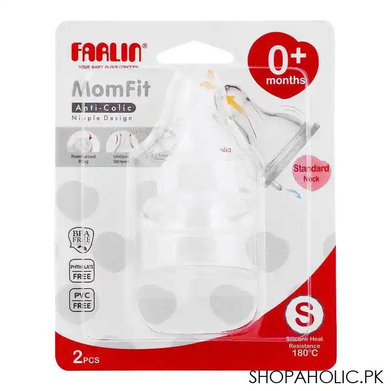 Farlin Momfit Anti-Colic Silicone Nipple, 2-Pack, H-1-S (21011) - Image 3