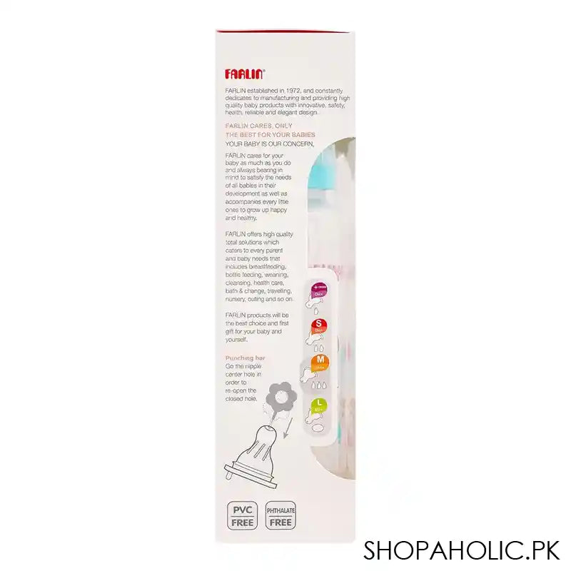 Farlin MomFit PP Standard Neck Feeding Bottle, 3+ Months, Blue/Elephant, 240ml, AB-41012-B - Image 6