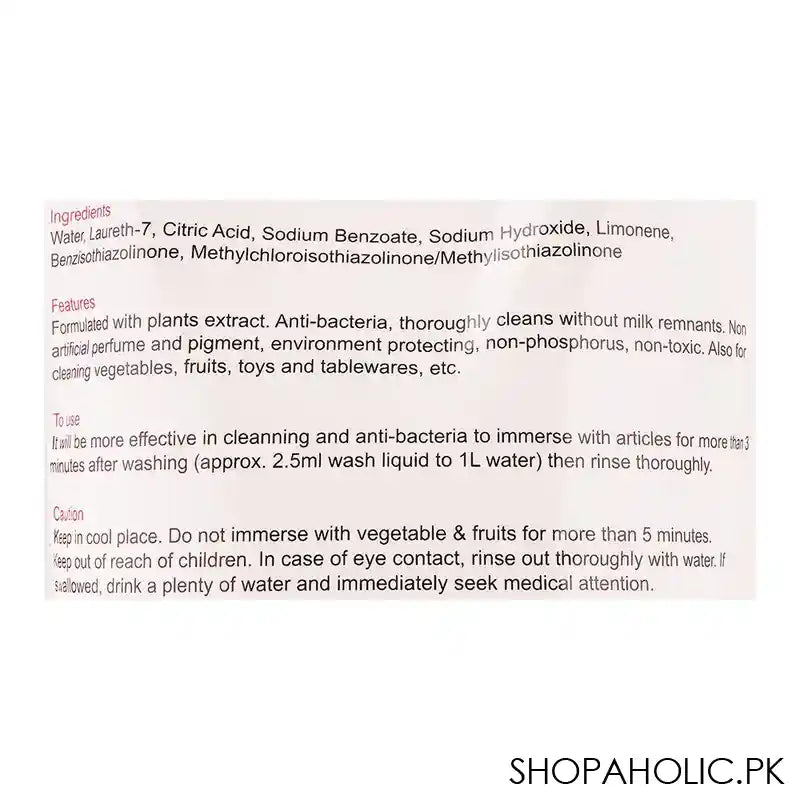 Farlin Natural & Mild Baby Feeding Bottle Wash, 700ml, BF-200A - Image 2