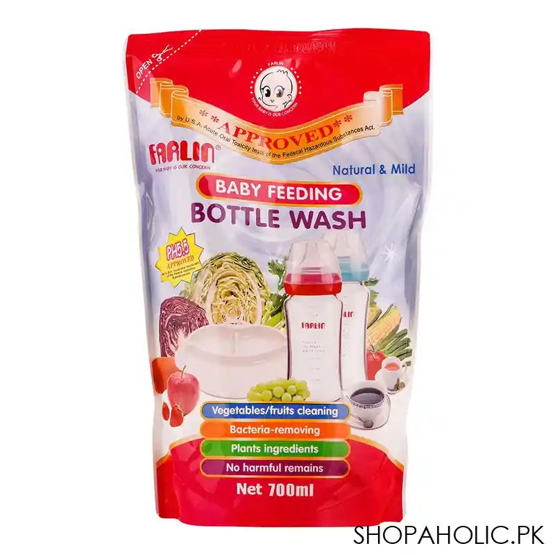Farlin Natural & Mild Baby Feeding Bottle Wash, 700ml, BF-200A - Main Image