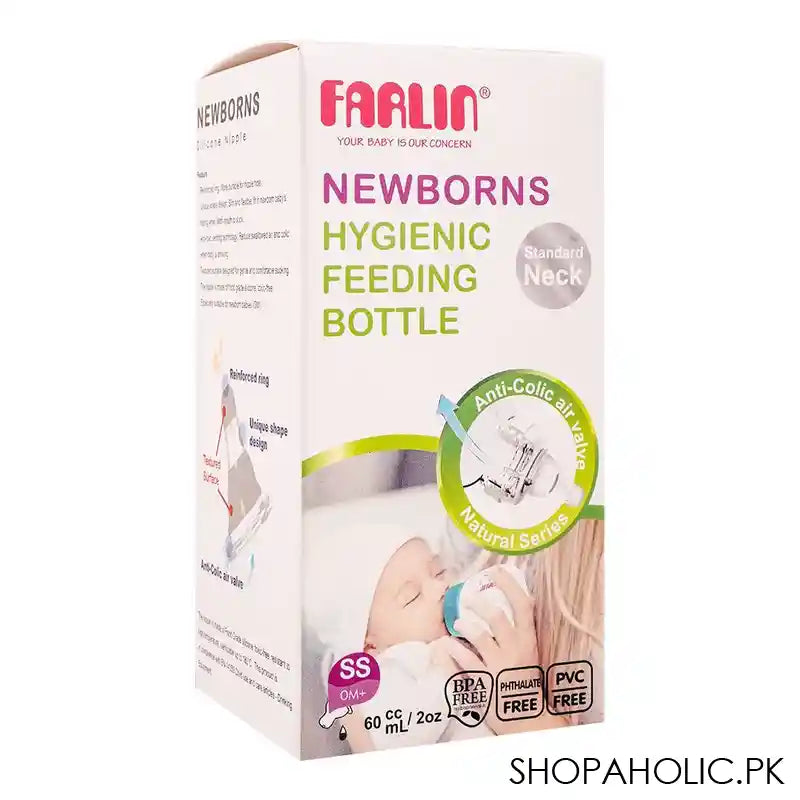 Farlin Newborn Feeding Bottle, 0m+, 60ml/2oz, AB-41020 - Image 8