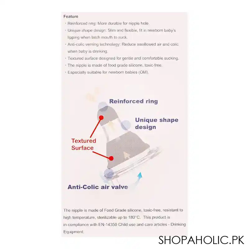 Farlin Newborn Feeding Bottle, 0m+, 60ml/2oz, AB-41020 - Image 6