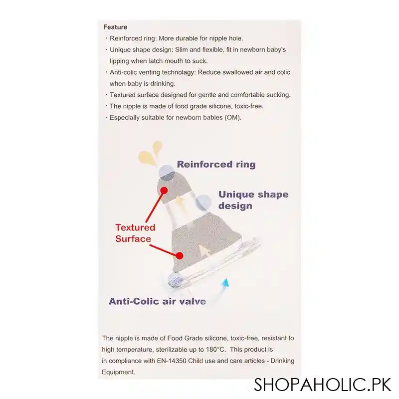Farlin Newborns Glass Boro-Silicate Standard Neck Feeding Bottle, 60ml, NB-205G - Image 2