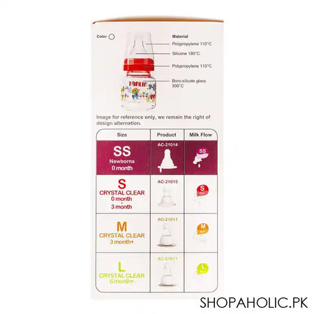 Farlin Newborns Glass Boro-Silicate Standard Neck Feeding Bottle, 60ml, NB-205G - Image 3