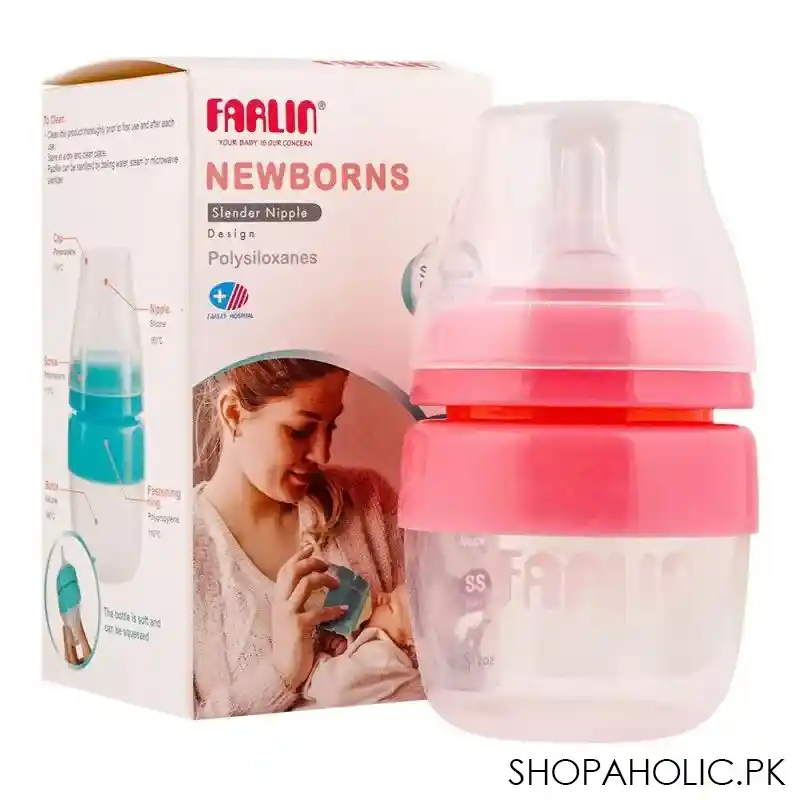 farlin newborns slender nipple feeding bottle, 60ml, ab 12007 main image