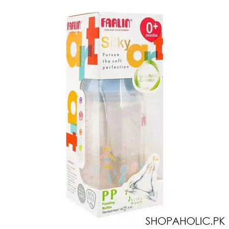 farlin silky pp standard neck feeding bottle, 0m+, 140ml/5oz, blue, ab 41016 b image2