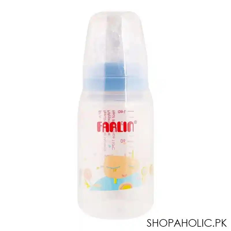 farlin silky pp standard neck feeding bottle, 0m+, 140ml/5oz, blue, ab 41016 b main image