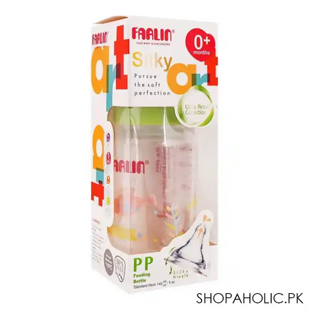 farlin silky pp standard neck feeding bottle, 0m+, 140ml/5oz, green, ab 41016 m image2