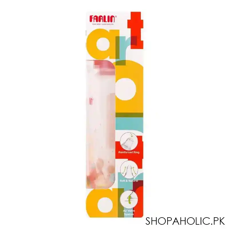 farlin silky pp standard neck, feeding bottle, 3m+, 240ml/8oz, pink, ab 41017 g image3