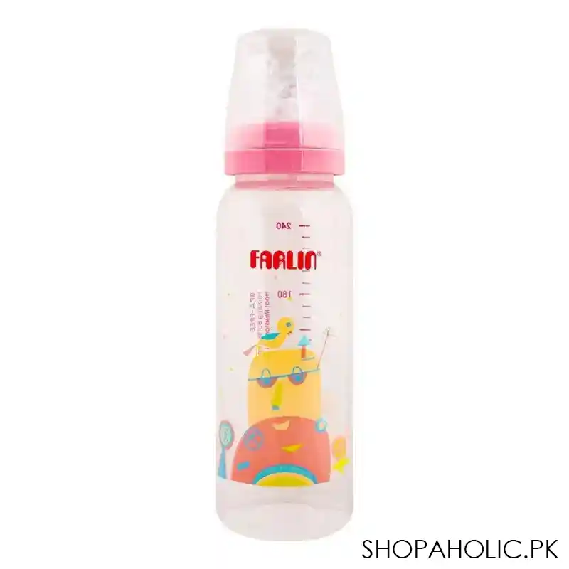 farlin silky pp standard neck, feeding bottle, 3m+, 240ml/8oz, pink, ab 41017 g main image