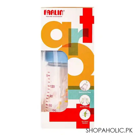 farlin silky pp wide neck feeding bottle, 0m+, 150ml/5oz, blue, ab 41015 b image3