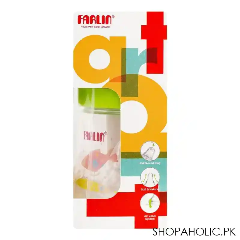 farlin silky pp wide neck feeding bottle, 0m+, 150ml/5oz, green, ab 41015 m image3