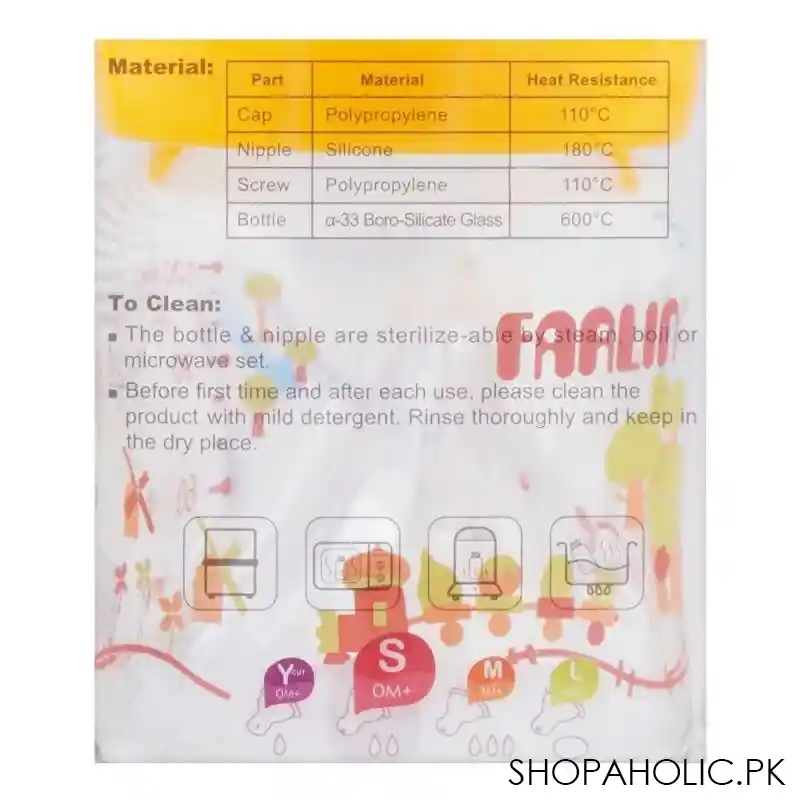 farlin silky wide neck a 33 glass feeding bottle, 120ml, ab 32007 image5