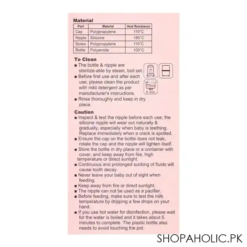 farlin tr 90 pa wide neck feeding bottle, 180ml, ab a2002 01 image3