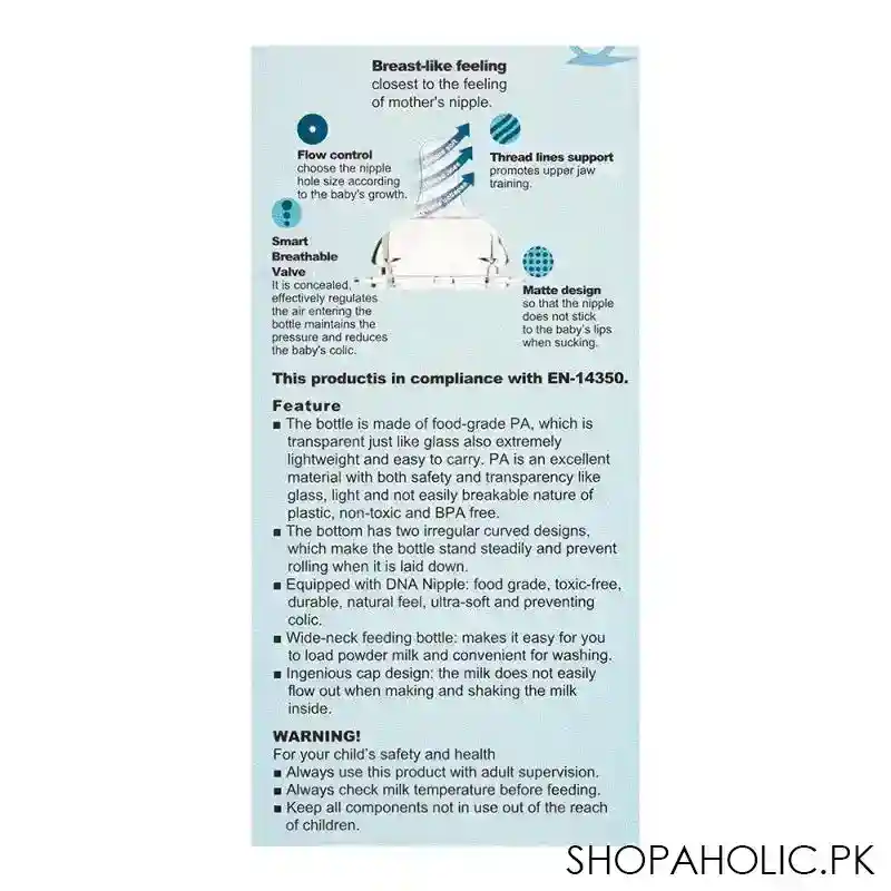 farlin tr 90 pa wide neck feeding bottle, 180ml, ab a2002 04 image5