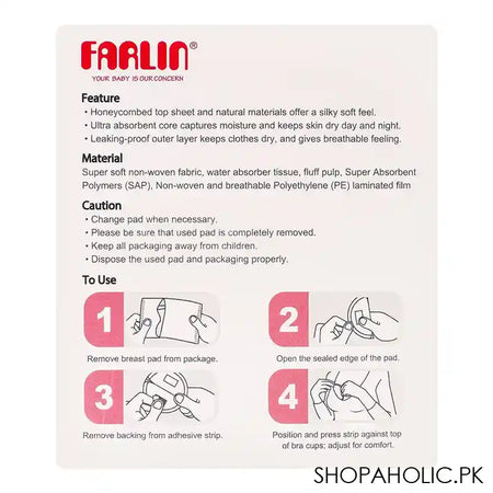 Farlin Ultra Thin Breast Pad, 60-Pack, AA-31014 - Image 3