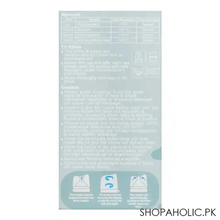 farlin wide neck a 33 glass feeding bottle, 160ml, ab 32011 image4