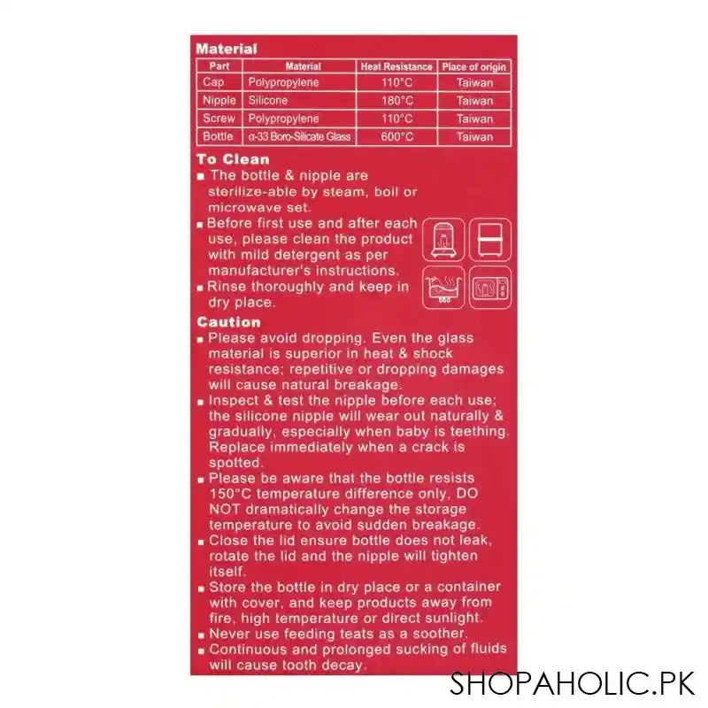 farlin wide neck a 33 glass feeding bottle, 160ml, ab 32013 01 image3