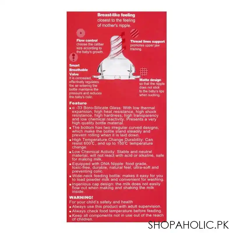farlin wide neck a 33 glass feeding bottle, 160ml, ab 32013 01 image5