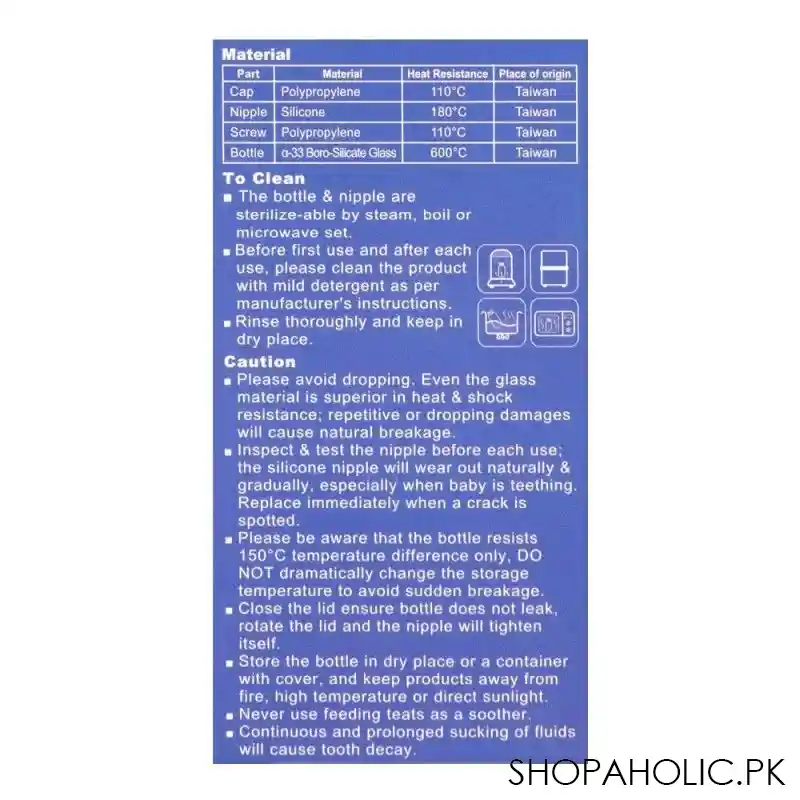 farlin wide neck a 33 glass feeding bottle, 160ml, ab 32013 02 image4