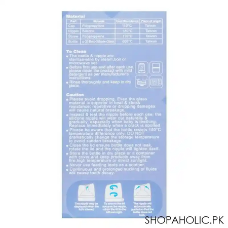 farlin wide neck a 33 glass feeding bottle, 240ml, ab 32010 image4