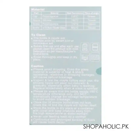 farlin wide neck a 33 glass feeding bottle, 240ml, ab 32012 image4