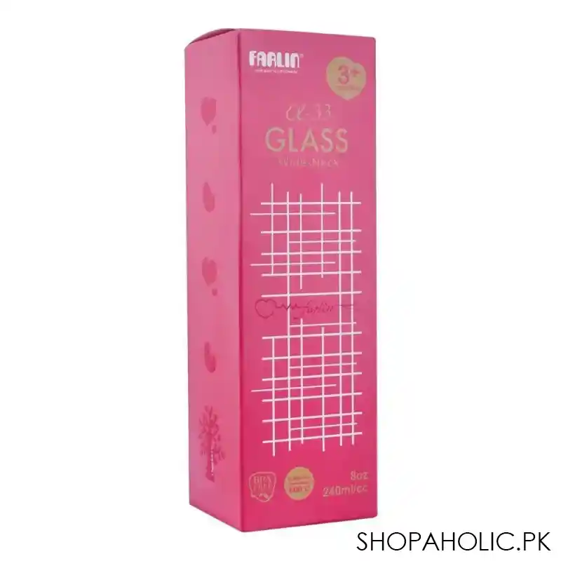 farlin wide neck a 33 glass feeding bottle, 240ml, ab 32014 01 image2