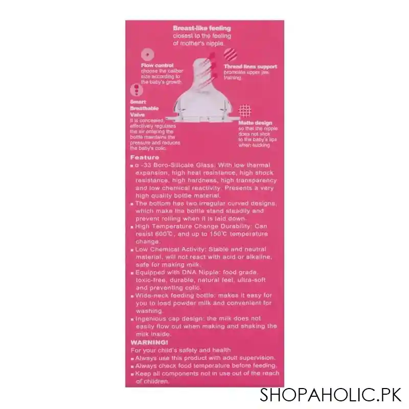 farlin wide neck a 33 glass feeding bottle, 240ml, ab 32014 01 image5
