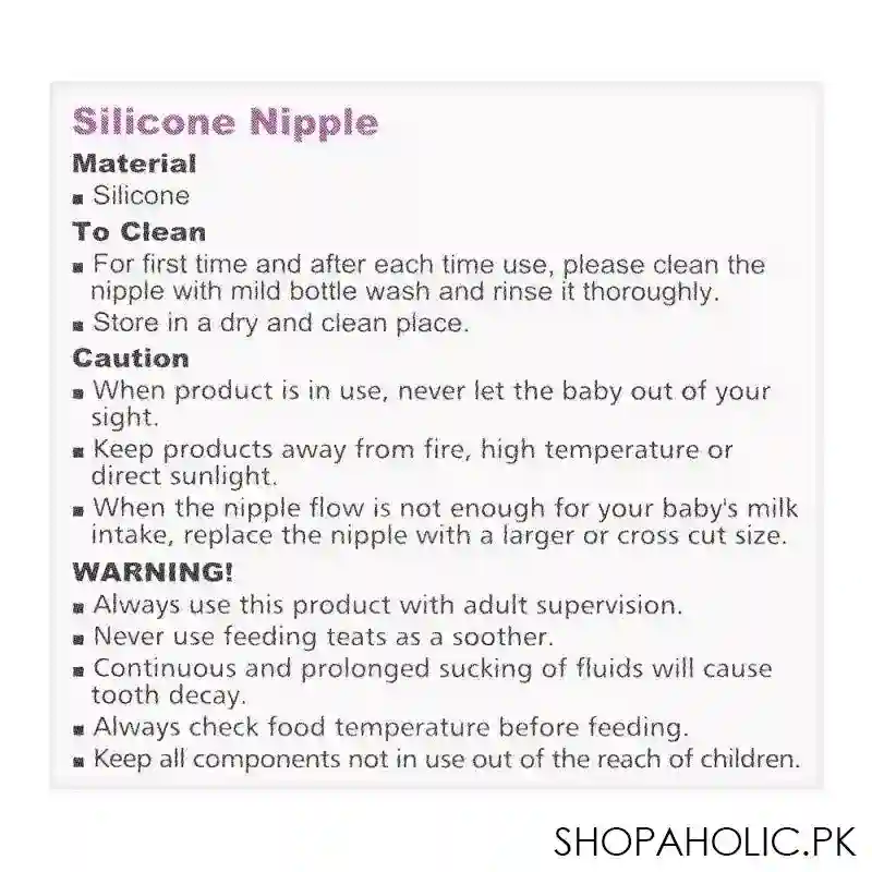farlin wide neck dna silicone nipple, 3 months+, 2 pack, ac 22007 (+) image5