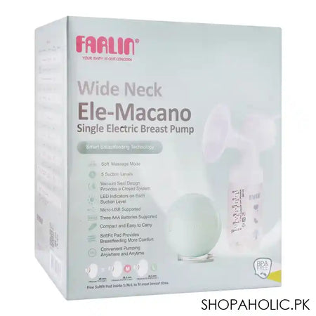 Farlin Wide Neck Ele-Macano Single Electric Breast Pump, AA-12002-W - Image 7