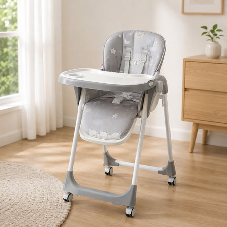 MULTIFUNCTIONAL BABY FEEDING HIGH CHAIR - GREY
