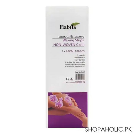 fiabila smooth & remove non woven cloth waxing strips 7 x 20cm, 100 pack image2