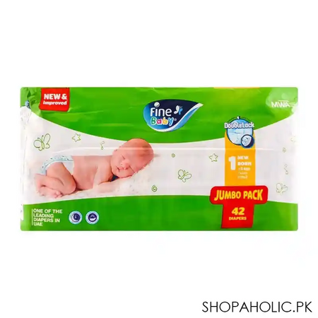 fine baby diapers, 1, new born, 5kg, 42 pack main image