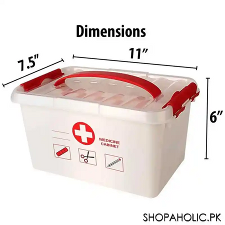 first aid medicine pill box with handle image2