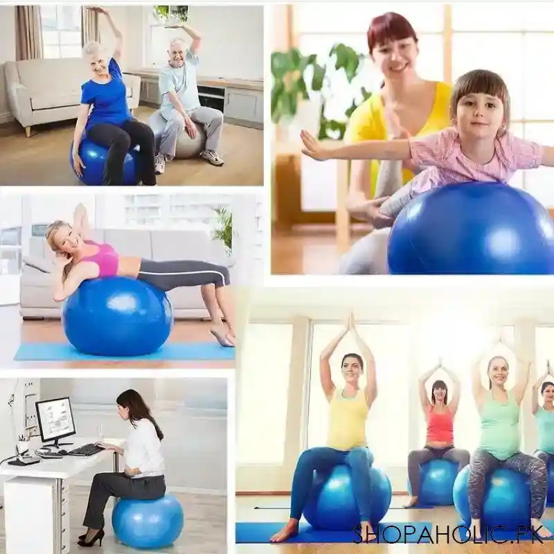 fitness work ball with air pump image2