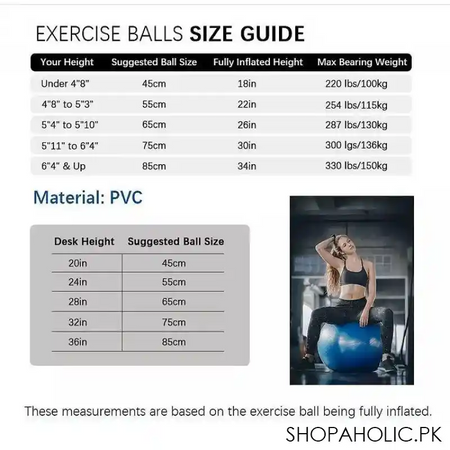 fitness work ball with air pump image4