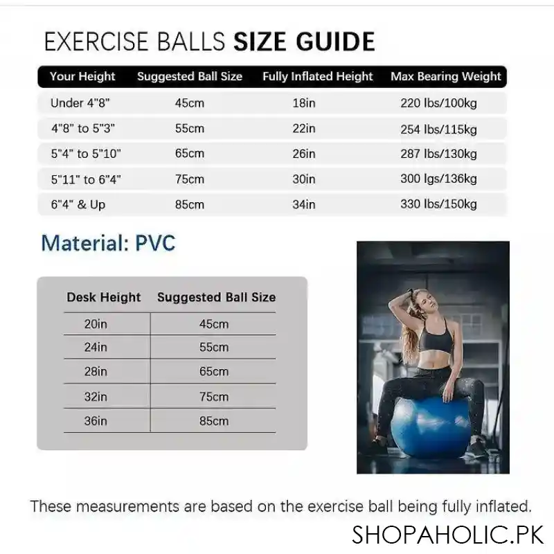 fitness work ball with air pump image4