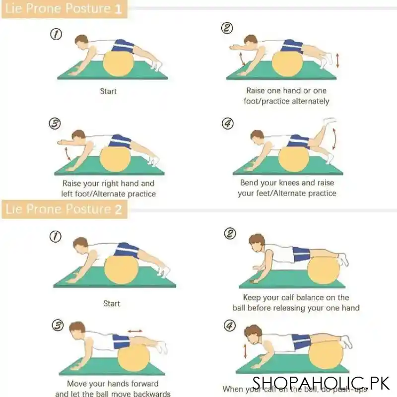 fitness work ball with air pump image5