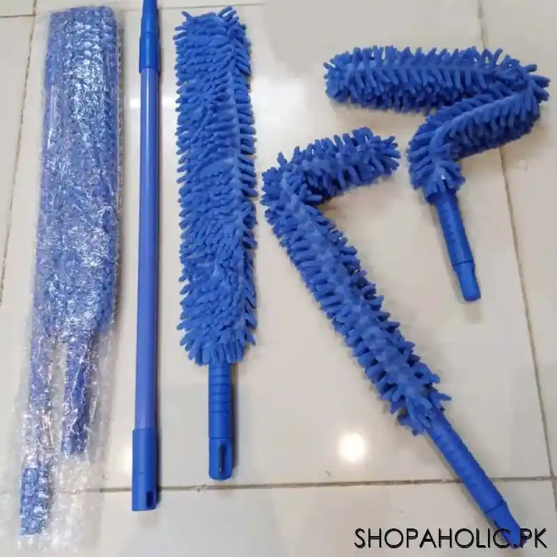 flexible microfiber fan duster with long rod handle image4
