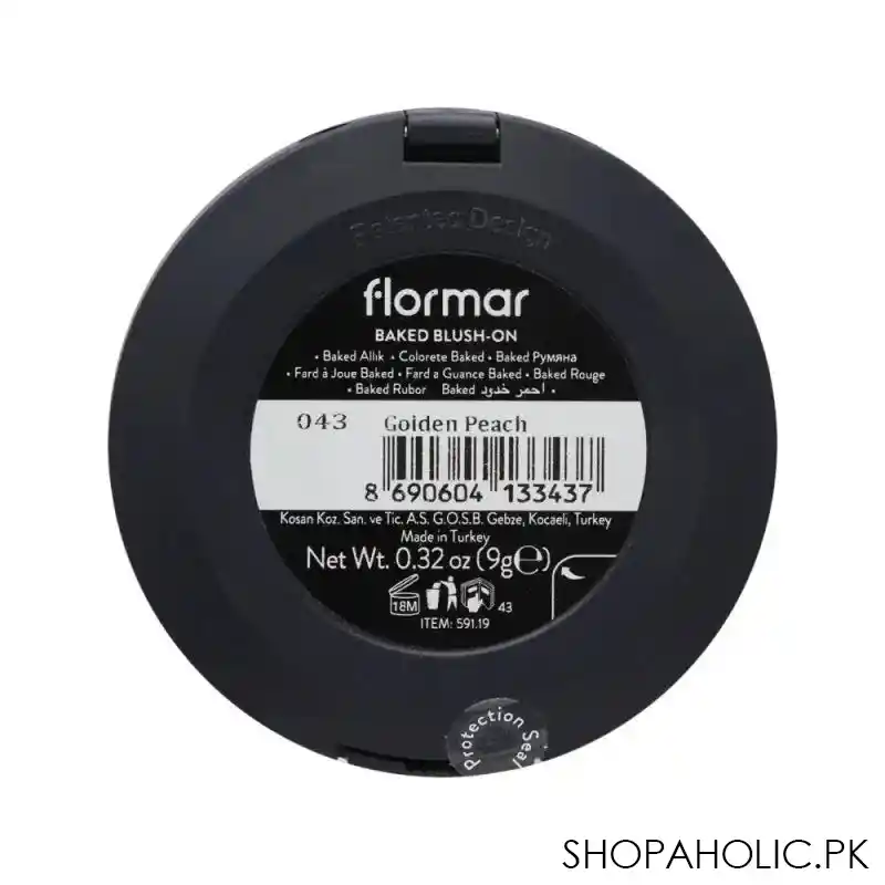 flormar baked blush on, 43 golden peach image3