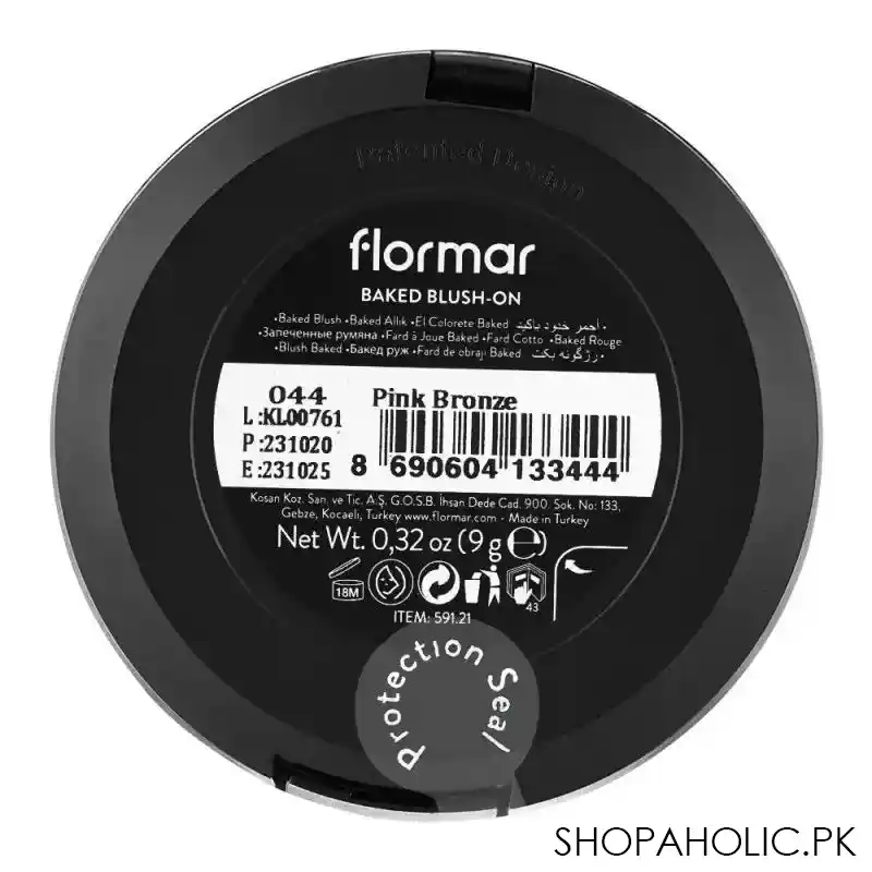 flormar baked blush on, 44, pink bronze image3